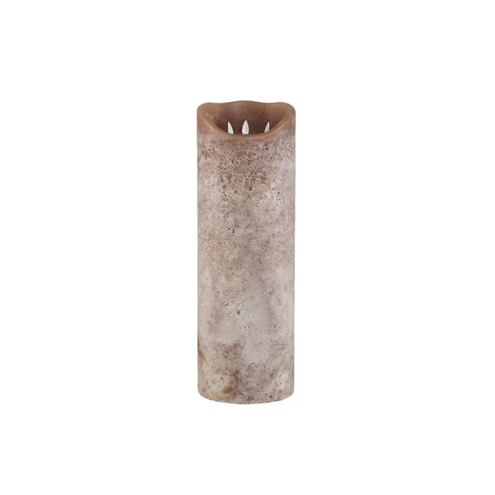 bruine wax led kaars