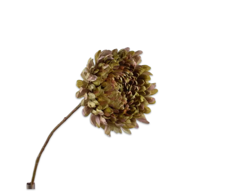 Chrysant roze groen - Silk-ka - H76 cm