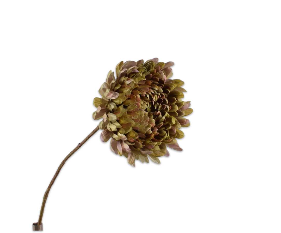 Chrysant roze groen - Silk-ka - H76 cm