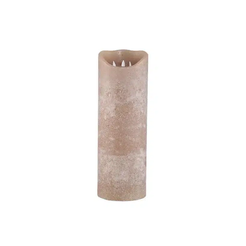 beige led kaars wax