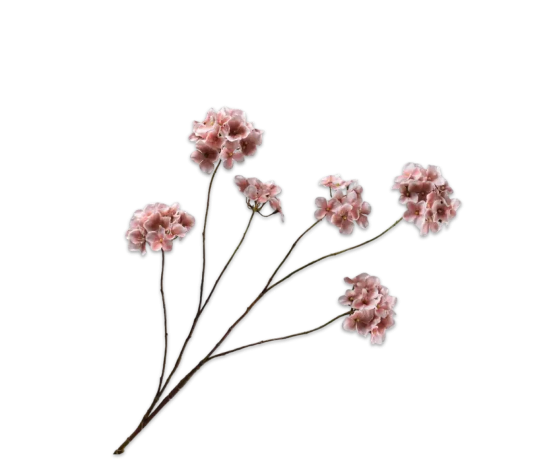 Hortensia roze bruin beige - Silk-ka - H119 cm